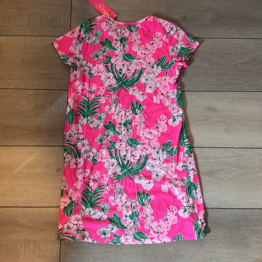 Lilly Pulitzer Pink Floral Kids Dress size Large (8-10) - Picture 3 of 4